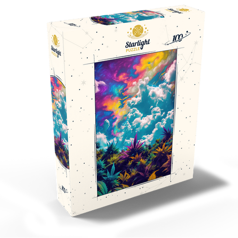 Psychedelic Sky Over Vibrant Foliage 100 Jigsaw Puzzle box view2