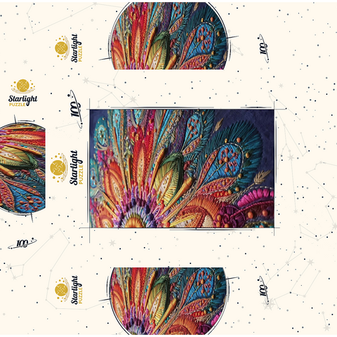 Intricate Embroidery 100 Jigsaw Puzzle box 3D Modell