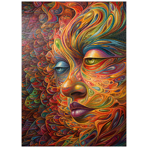 puzzleplate Psychedelic Portrait 1000 Jigsaw Puzzle