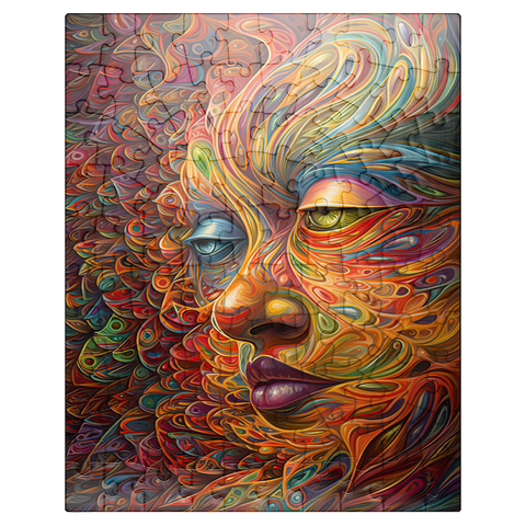 puzzleplate Psychedelic Portrait 100 Jigsaw Puzzle