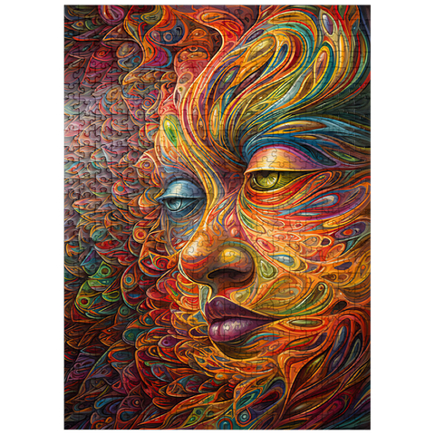 puzzleplate Psychedelic Portrait 500 Jigsaw Puzzle