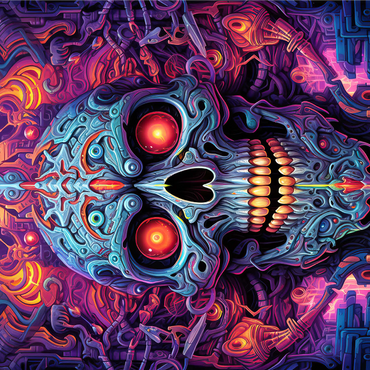 Cybernetic Skull 1000 Jigsaw Puzzle 3D Modell