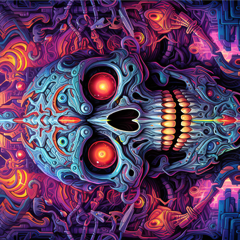 Cybernetic Skull 1000 Jigsaw Puzzle 3D Modell