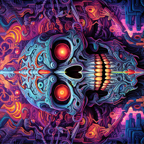 Cybernetic Skull 100 Jigsaw Puzzle 3D Modell