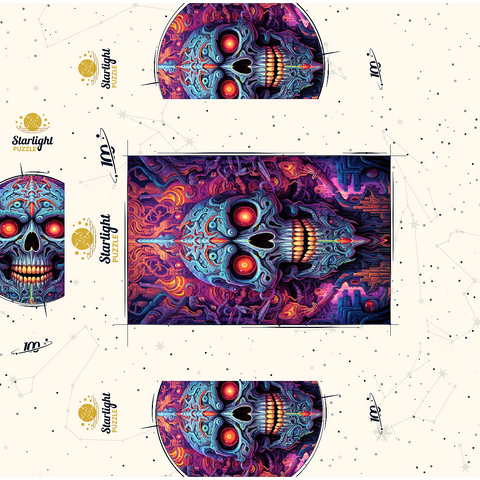 Cybernetic Skull 100 Jigsaw Puzzle box 3D Modell