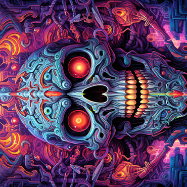 Cybernetic Skull 500 Jigsaw Puzzle 3D Modell