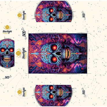 Cybernetic Skull 500 Jigsaw Puzzle box 3D Modell