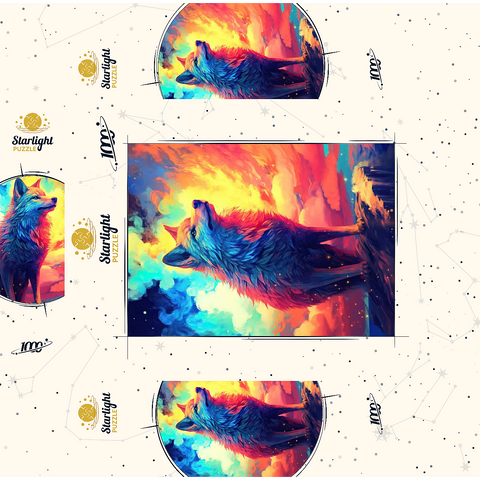 Ethereal Wolf 1000 Jigsaw Puzzle box 3D Modell