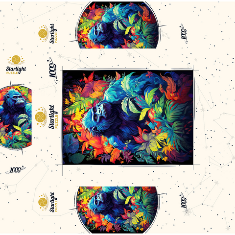 Majestic Gorilla 1000 Jigsaw Puzzle box 3D Modell