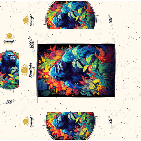 Majestic Gorilla 500 Jigsaw Puzzle box 3D Modell