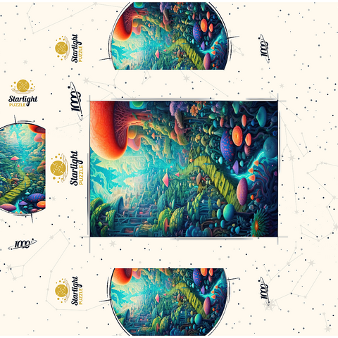 Enchanted Mushroom Forest 1000 Jigsaw Puzzle box 3D Modell