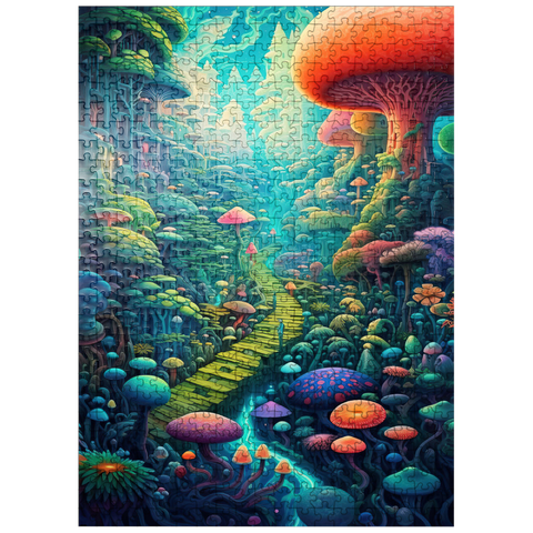 puzzleplate Enchanted Mushroom Forest 500 Jigsaw Puzzle