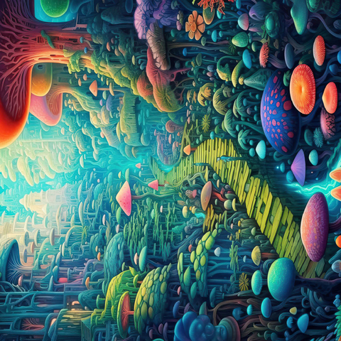 Enchanted Mushroom Forest 500 Jigsaw Puzzle 3D Modell