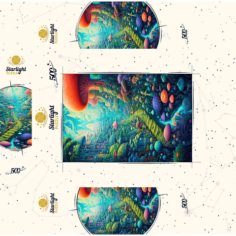 Enchanted Mushroom Forest 500 Jigsaw Puzzle box 3D Modell