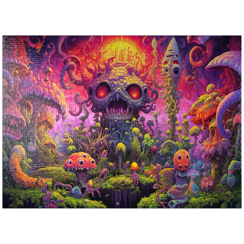 puzzleplate Surreal Fantasy Mushroom World 1000 Jigsaw Puzzle