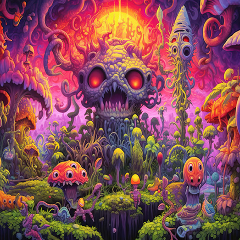 Surreal Fantasy Mushroom World 100 Jigsaw Puzzle 3D Modell