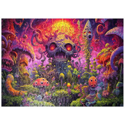 puzzleplate Surreal Fantasy Mushroom World 500 Jigsaw Puzzle