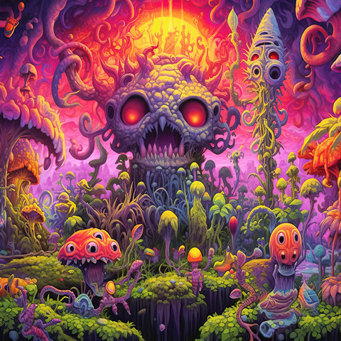 Surreal Fantasy Mushroom World 500 Jigsaw Puzzle 3D Modell