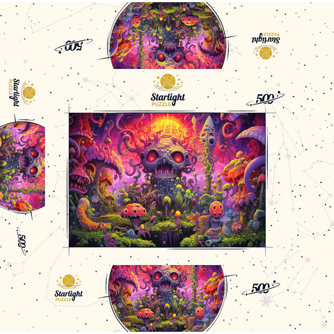 Surreal Fantasy Mushroom World 500 Jigsaw Puzzle box 3D Modell