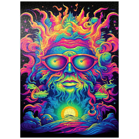 puzzleplate Psychedelic Cosmic Guru 1000 Jigsaw Puzzle