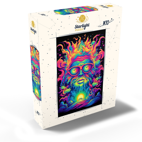 Psychedelic Cosmic Guru 100 Jigsaw Puzzle box view2