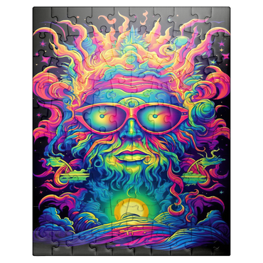 puzzleplate Psychedelic Cosmic Guru 100 Jigsaw Puzzle