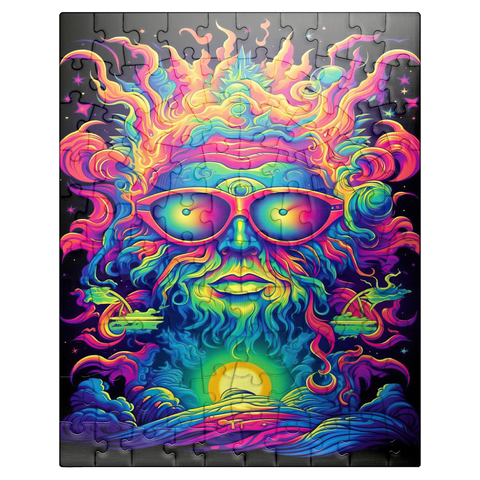 puzzleplate Psychedelic Cosmic Guru 100 Jigsaw Puzzle