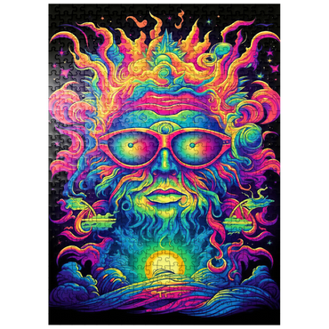 puzzleplate Psychedelic Cosmic Guru 500 Jigsaw Puzzle