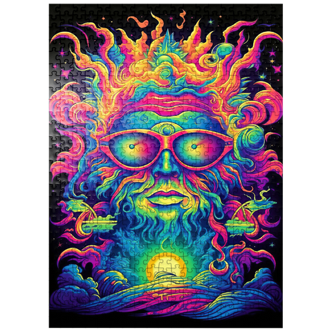 puzzleplate Psychedelic Cosmic Guru 500 Jigsaw Puzzle