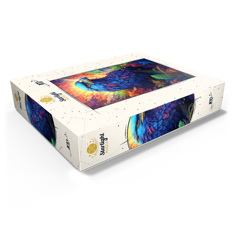 Majestic Blue Eagle in a Vibrant Fantasy Jungle 100 Jigsaw Puzzle box view1