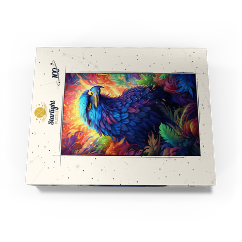 Majestic Blue Eagle in a Vibrant Fantasy Jungle 100 Jigsaw Puzzle box view3