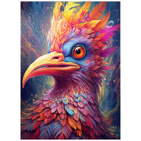 puzzleplate Majestic Fantasy Bird with Vivid Feathers 1000 Jigsaw Puzzle