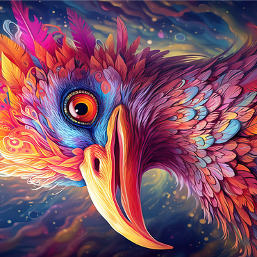Majestic Fantasy Bird with Vivid Feathers 1000 Jigsaw Puzzle 3D Modell