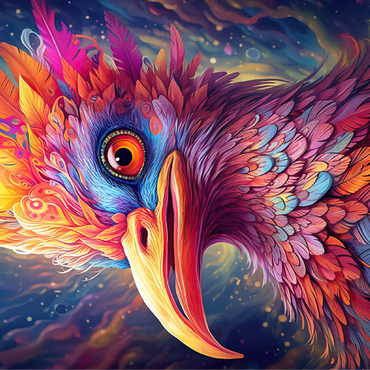 Majestic Fantasy Bird with Vivid Feathers 100 Jigsaw Puzzle 3D Modell