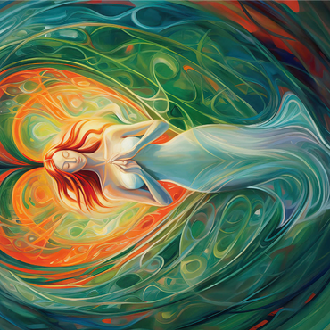 Ethereal Goddess of Love and Nature in Spiritual Art 1000 Jigsaw Puzzle 3D Modell