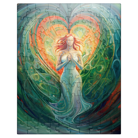 puzzleplate Ethereal Goddess of Love and Nature in Spiritual Art 100 Jigsaw Puzzle