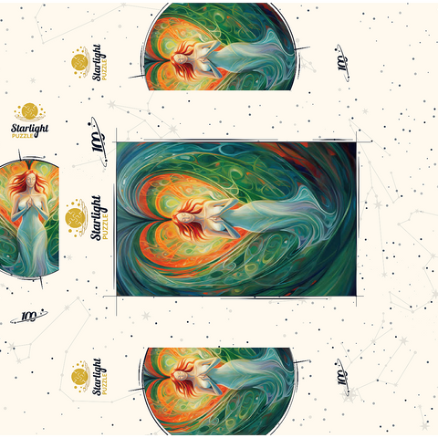 Ethereal Goddess of Love and Nature in Spiritual Art 100 Jigsaw Puzzle box 3D Modell