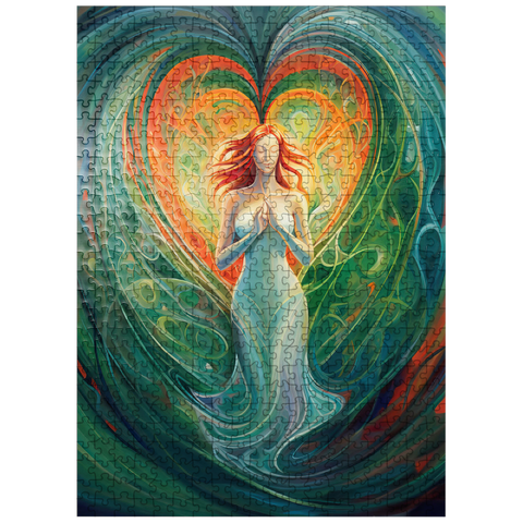 puzzleplate Ethereal Goddess of Love and Nature in Spiritual Art 500 Jigsaw Puzzle
