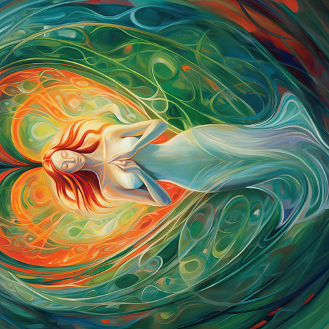 Ethereal Goddess of Love and Nature in Spiritual Art 500 Jigsaw Puzzle 3D Modell