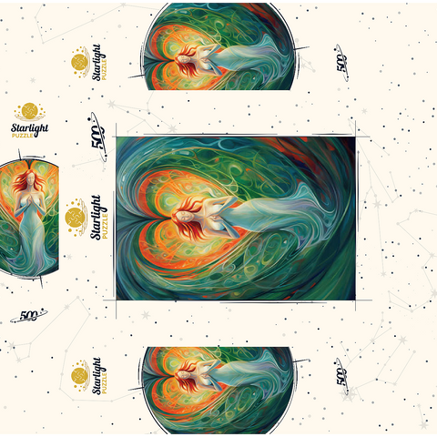 Ethereal Goddess of Love and Nature in Spiritual Art 500 Jigsaw Puzzle box 3D Modell