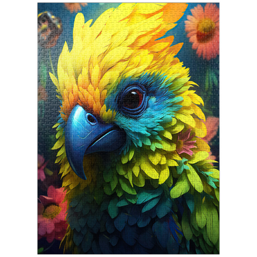 puzzleplate Vibrant Tropical Parrot with Lush Feather Details 1000 Jigsaw Puzzle
