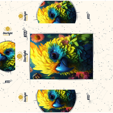 Vibrant Tropical Parrot with Lush Feather Details 1000 Jigsaw Puzzle box 3D Modell