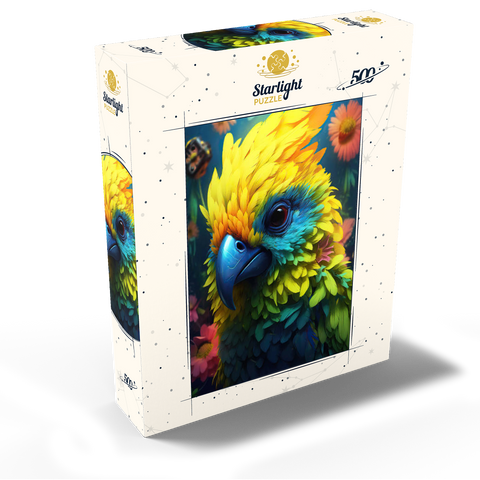 Vibrant Tropical Parrot with Lush Feather Details 500 Jigsaw Puzzle box view2