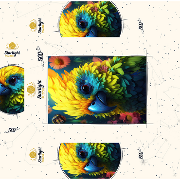 Vibrant Tropical Parrot with Lush Feather Details 500 Jigsaw Puzzle box 3D Modell