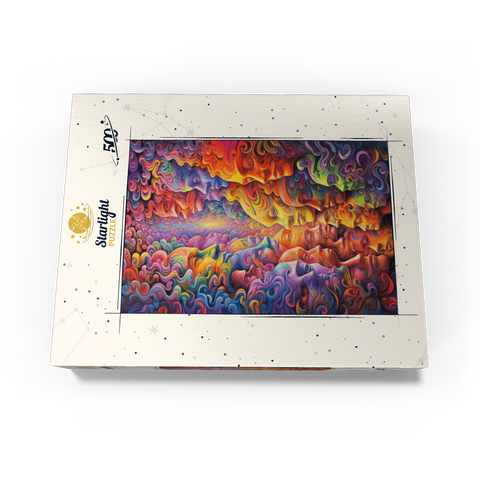 Surreal Faces in Vivid Abstract Flow 500 Jigsaw Puzzle box view3