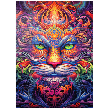 puzzleplate Mystical Psychedelic Cat 1000 Jigsaw Puzzle
