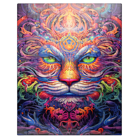 puzzleplate Mystical Psychedelic Cat 100 Jigsaw Puzzle