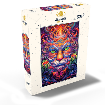Mystical Psychedelic Cat 500 Jigsaw Puzzle box view2