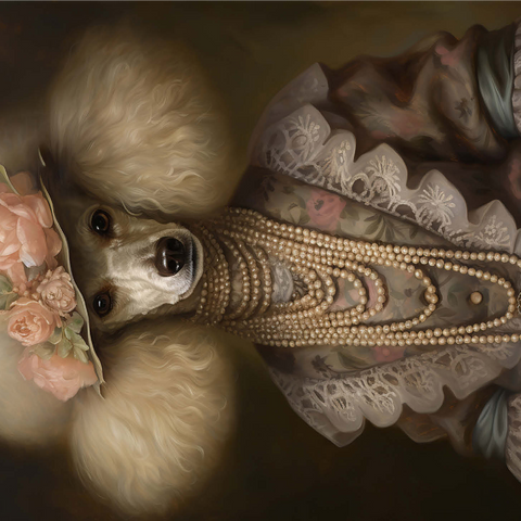 Victorian Poodle shelf 1000 Jigsaw Puzzle 3D Modell