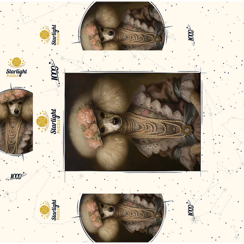 Victorian Poodle shelf 1000 Jigsaw Puzzle box 3D Modell
